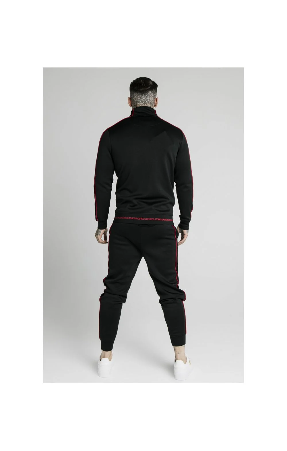 SikSilk Imperial Cuffed Jogger - Black - Image 9