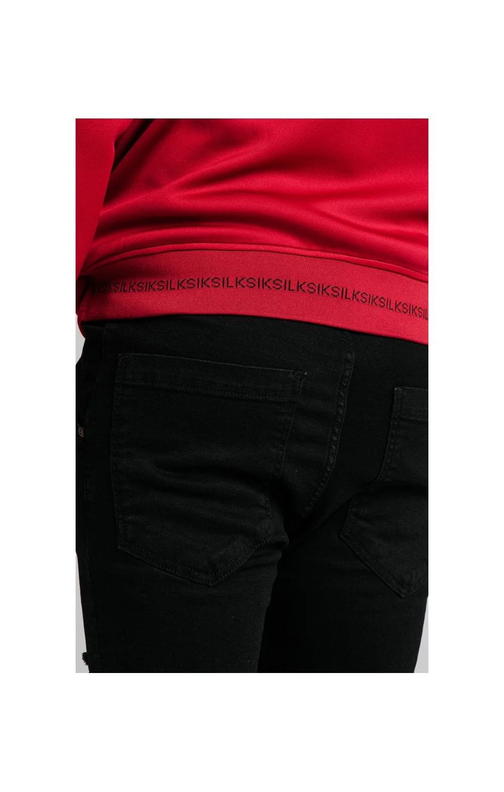 SikSilk Imperial Overhead Hoodie - Dark Red - Image 2