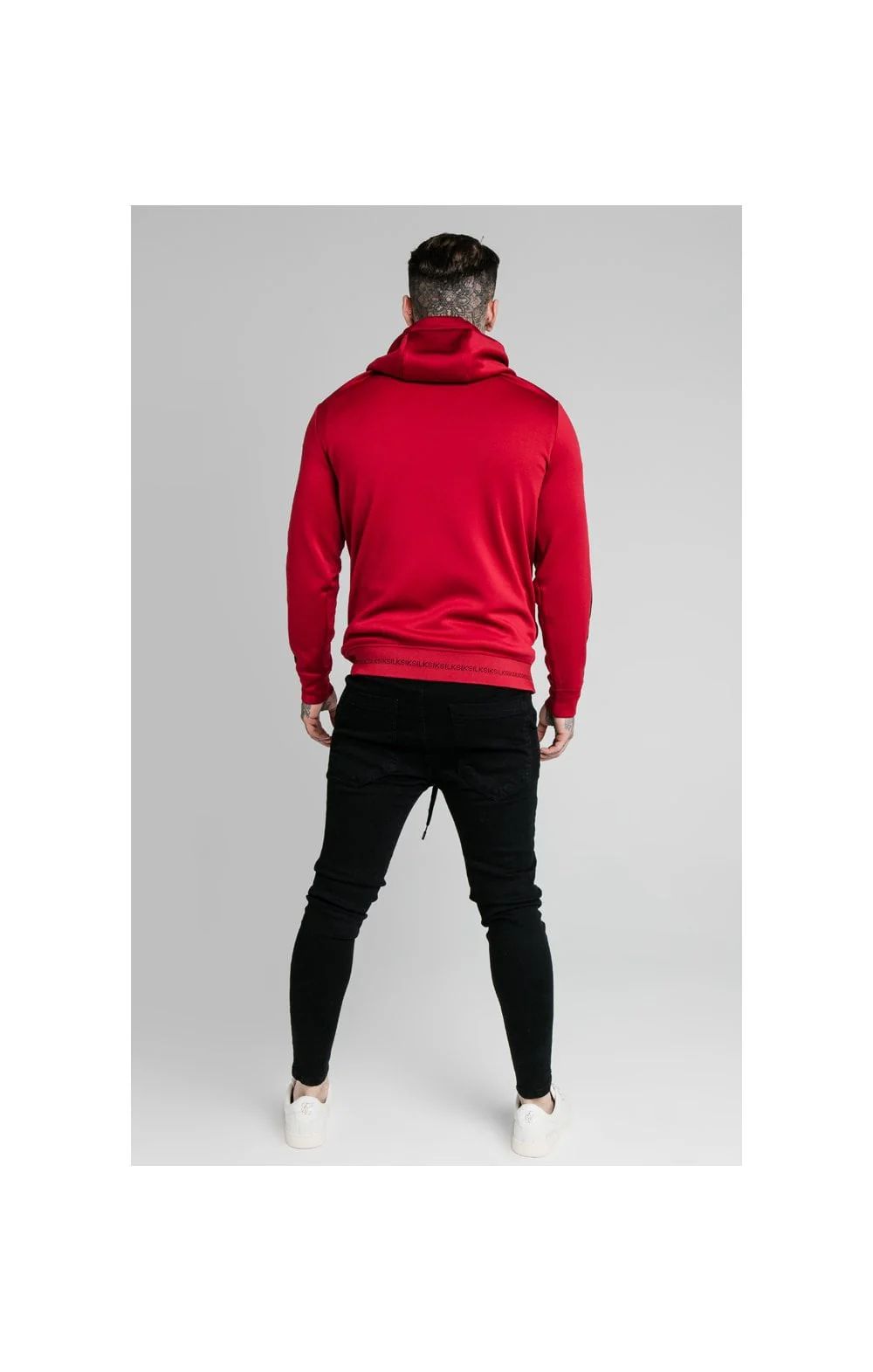 SikSilk Imperial Overhead Hoodie - Dark Red - Image 6