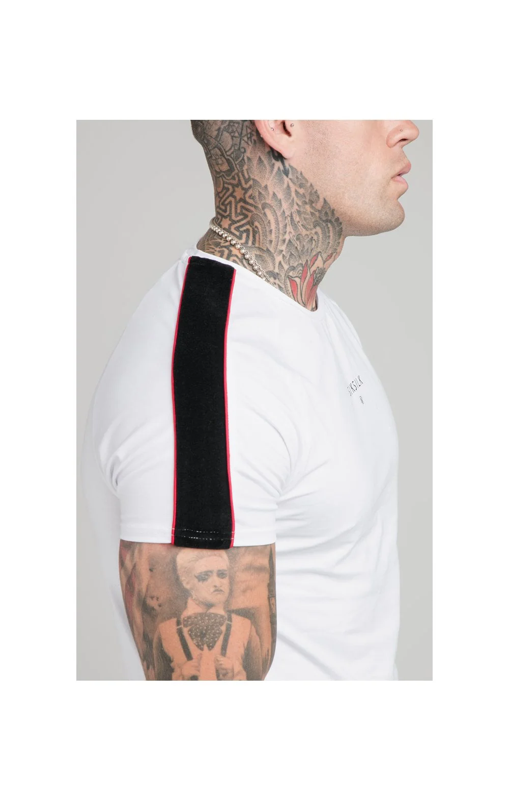 SikSilk Imperial Raglan Gym Tee - White - Image 2