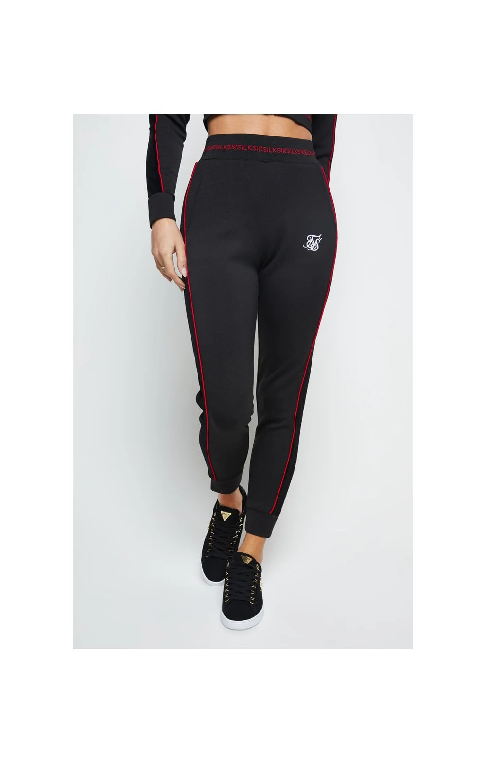 SikSilk Imperial Track Pants - Black - Image 2