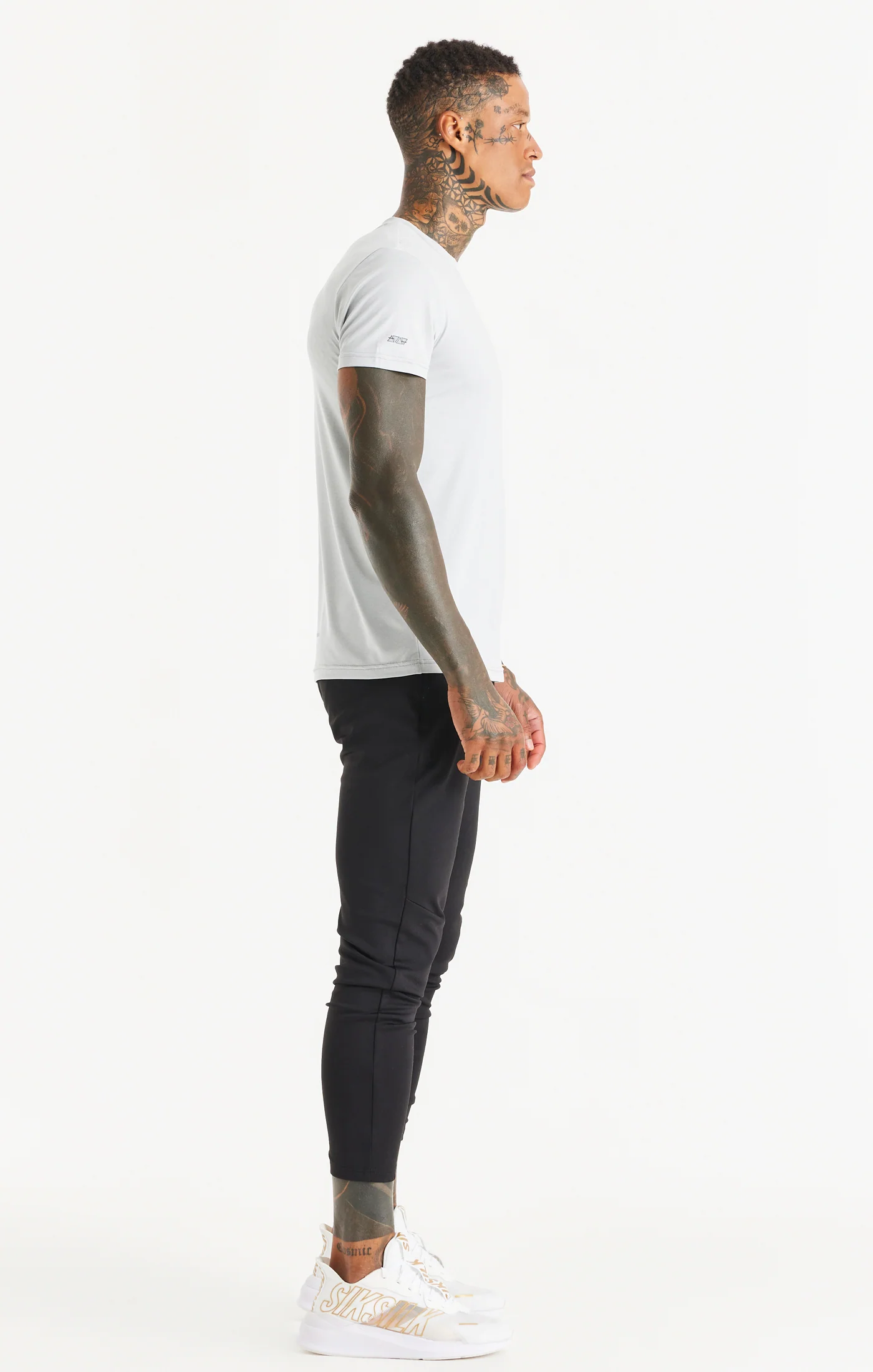 Grey Marl Sports Poly T-Shirt - Image 5