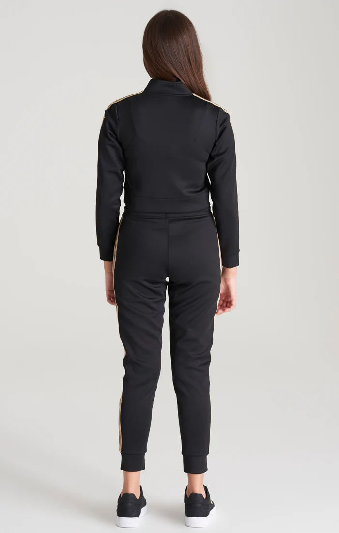 Girls Black 1/4 Zip Track Top - Image 8