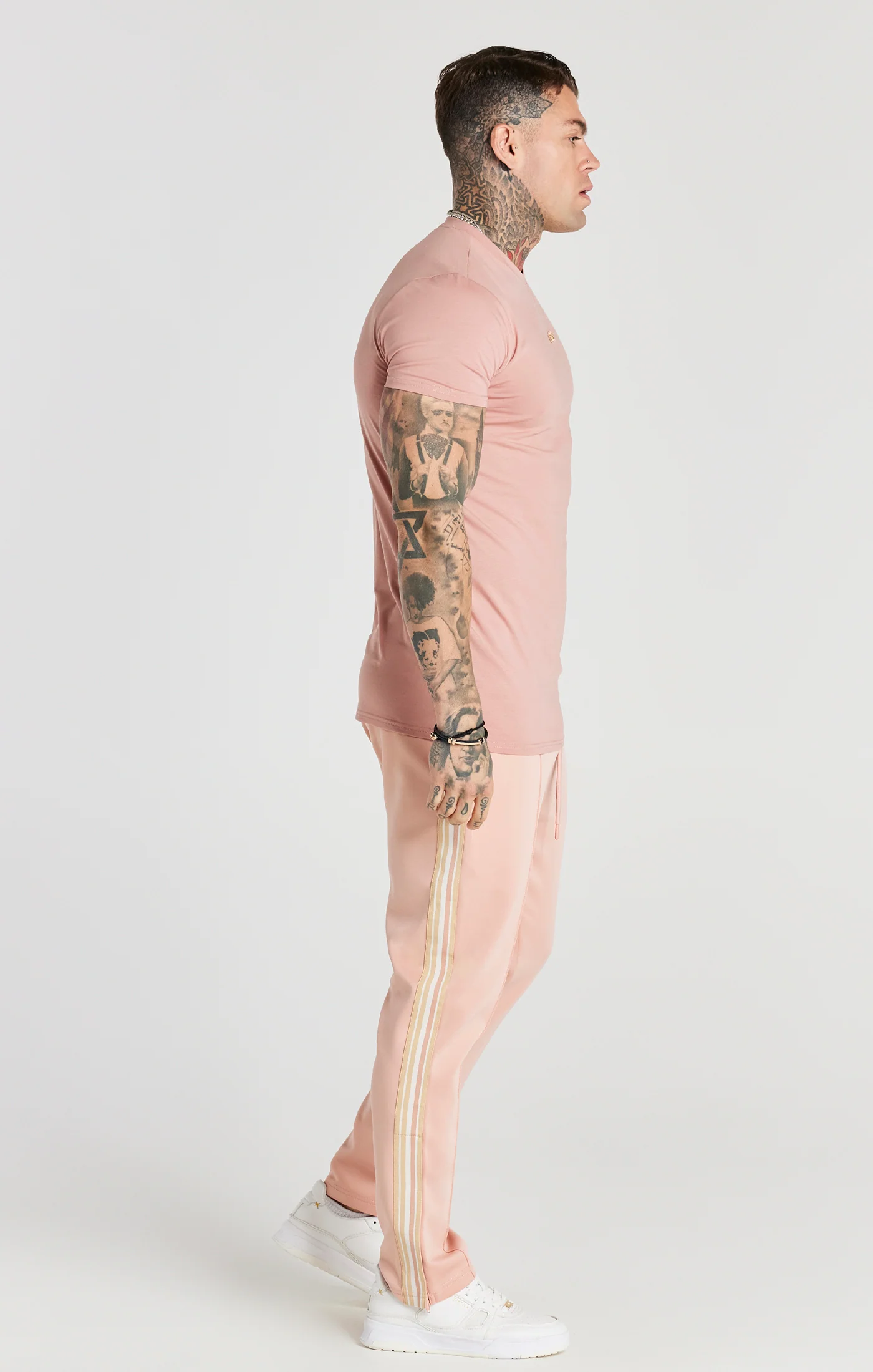 Pink Gold Badge Muscle Fit T-Shirt - Image 4