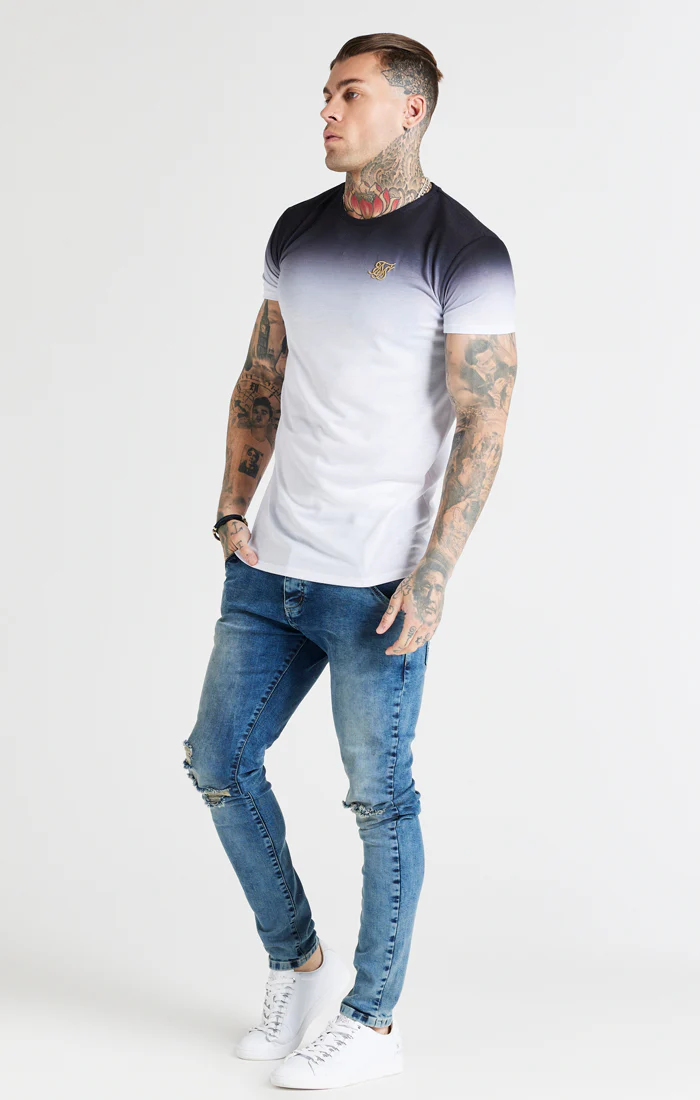 Black Fade Muscle Fit T-Shirt - Image 3