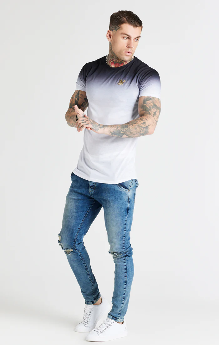 Black Fade Muscle Fit T-Shirt - Image 4