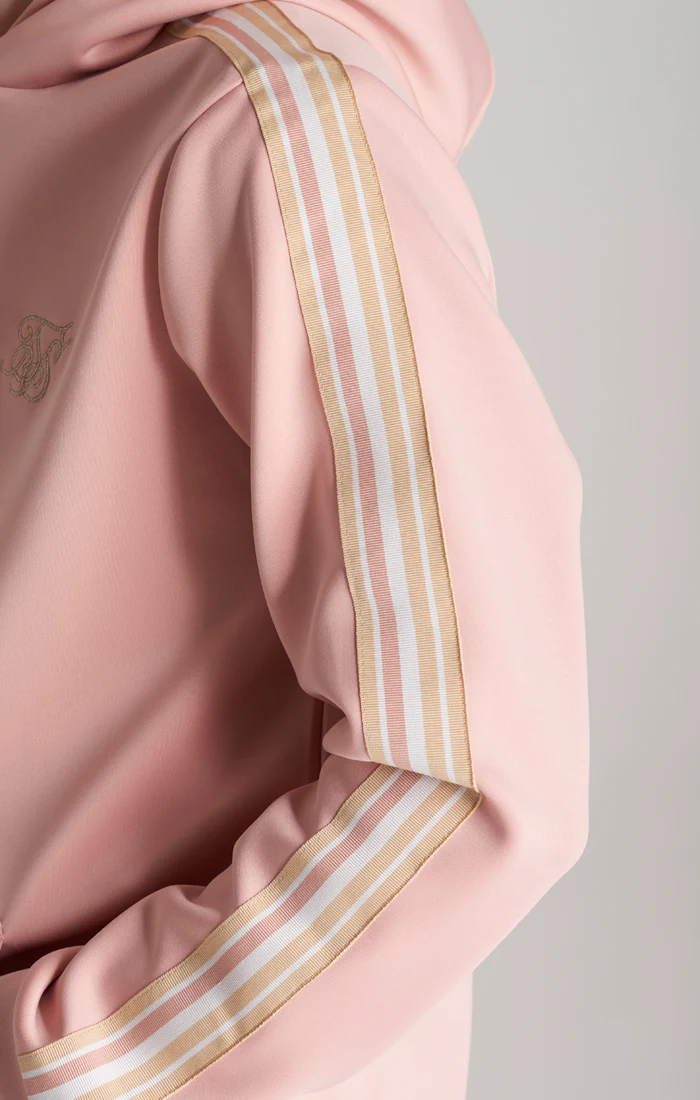 Boys Pink Taped Overhead Hoodie - Image 2