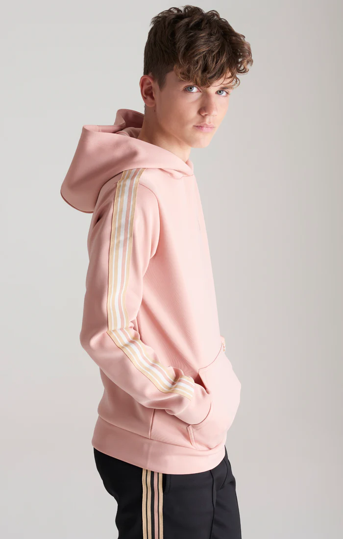 Boys Pink Taped Overhead Hoodie - Image 4