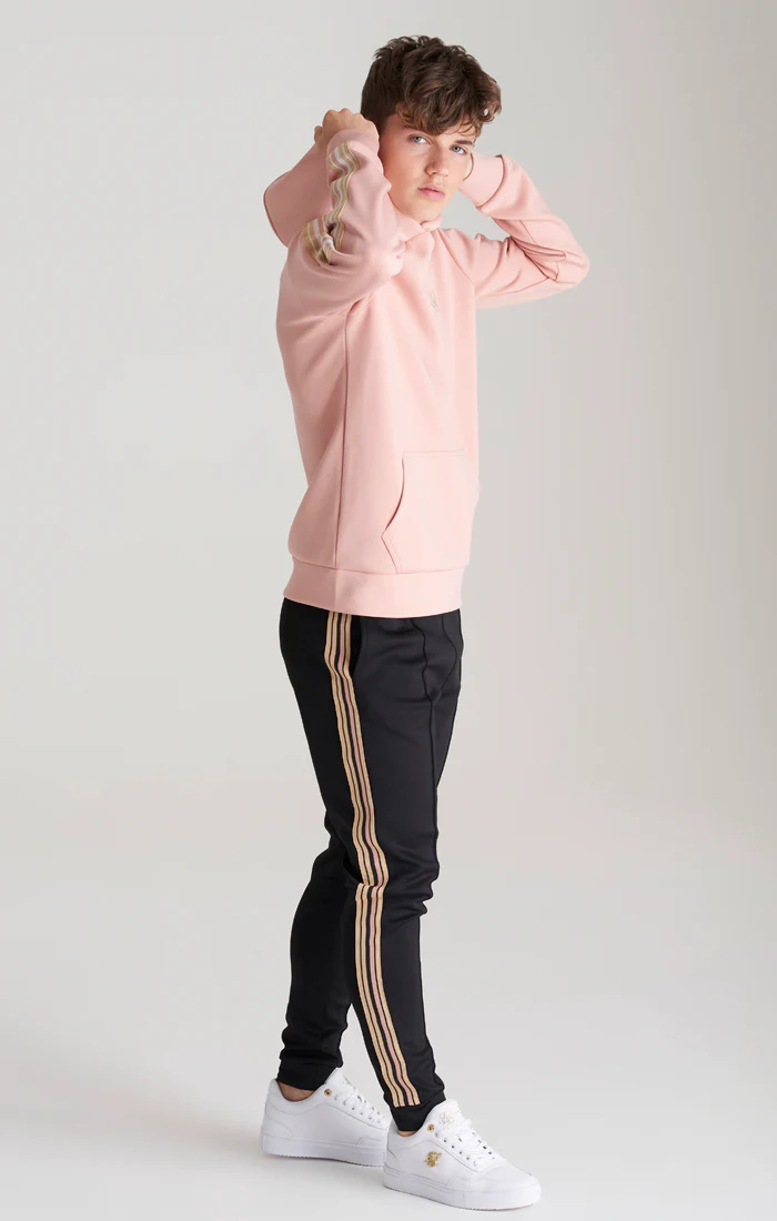 Boys Pink Taped Overhead Hoodie - Image 5