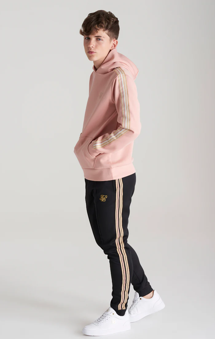 Boys Pink Taped Overhead Hoodie - Image 6