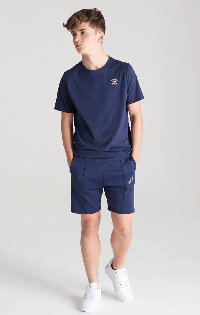 Boys Navy Taped Pleated Short - Image 5
