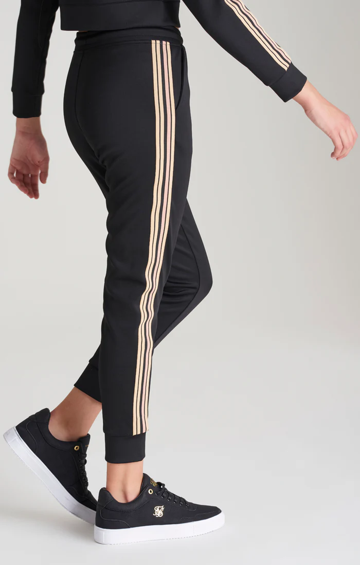 Girls Black Taped Track Pant - Image 4