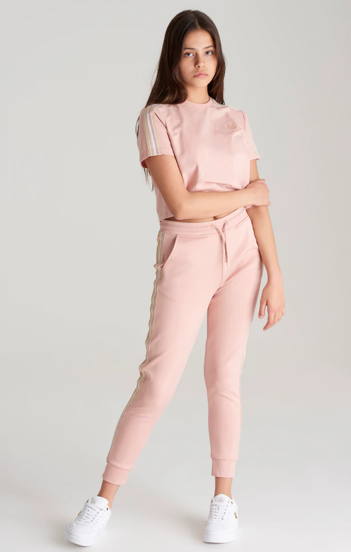 Girls Pink Taped Track Pant - Image 5