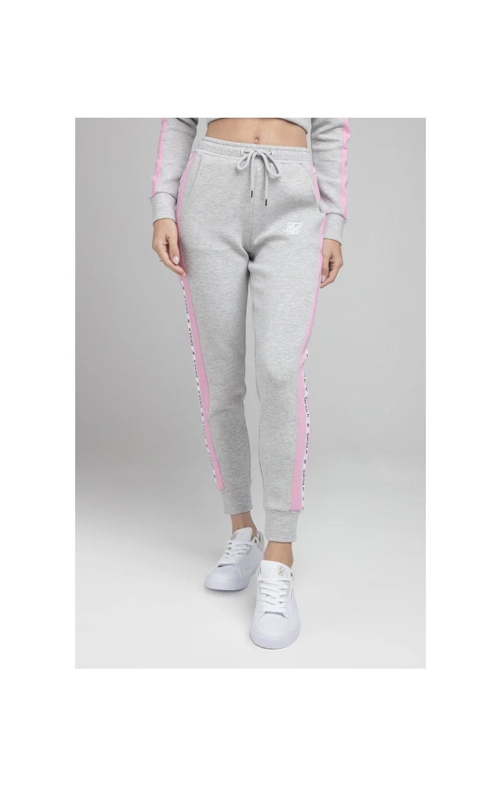 SikSilk Infinity Track Pants - Grey Marl - Image 2