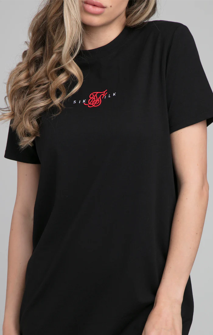SikSilk Intensity T-Shirt Dress - Black - Image 4