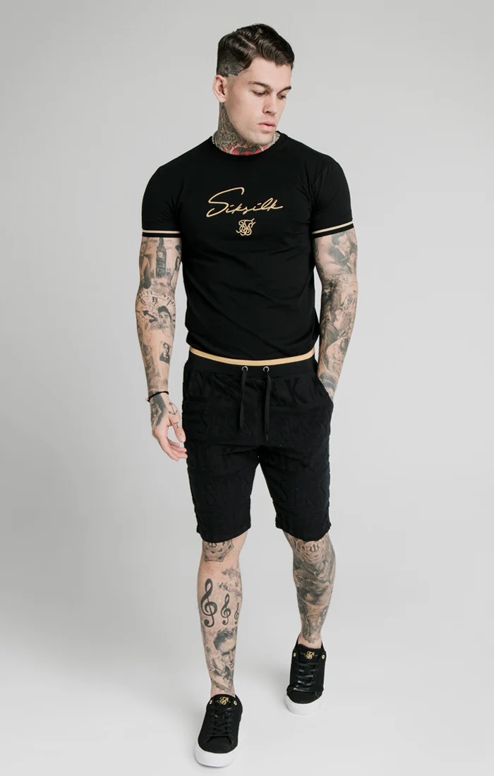 SikSilk Inverse Gym Shorts - Black - Image 4
