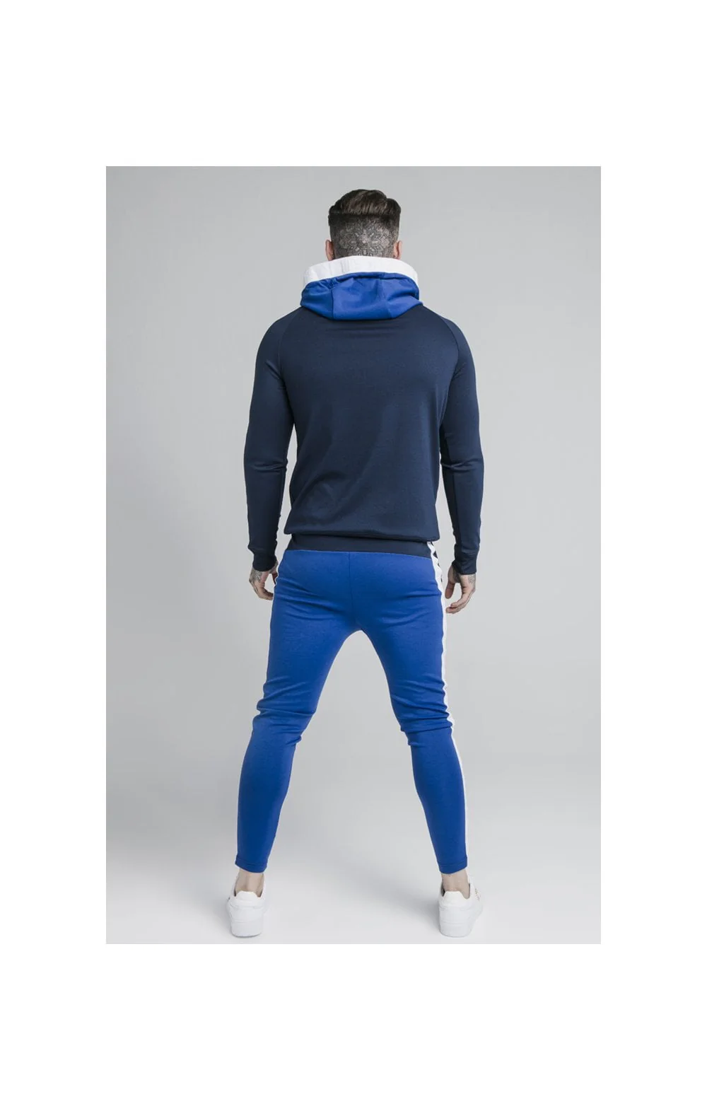 SikSilk Inverse Overhead Tape Hoodie - Navy - Image 5