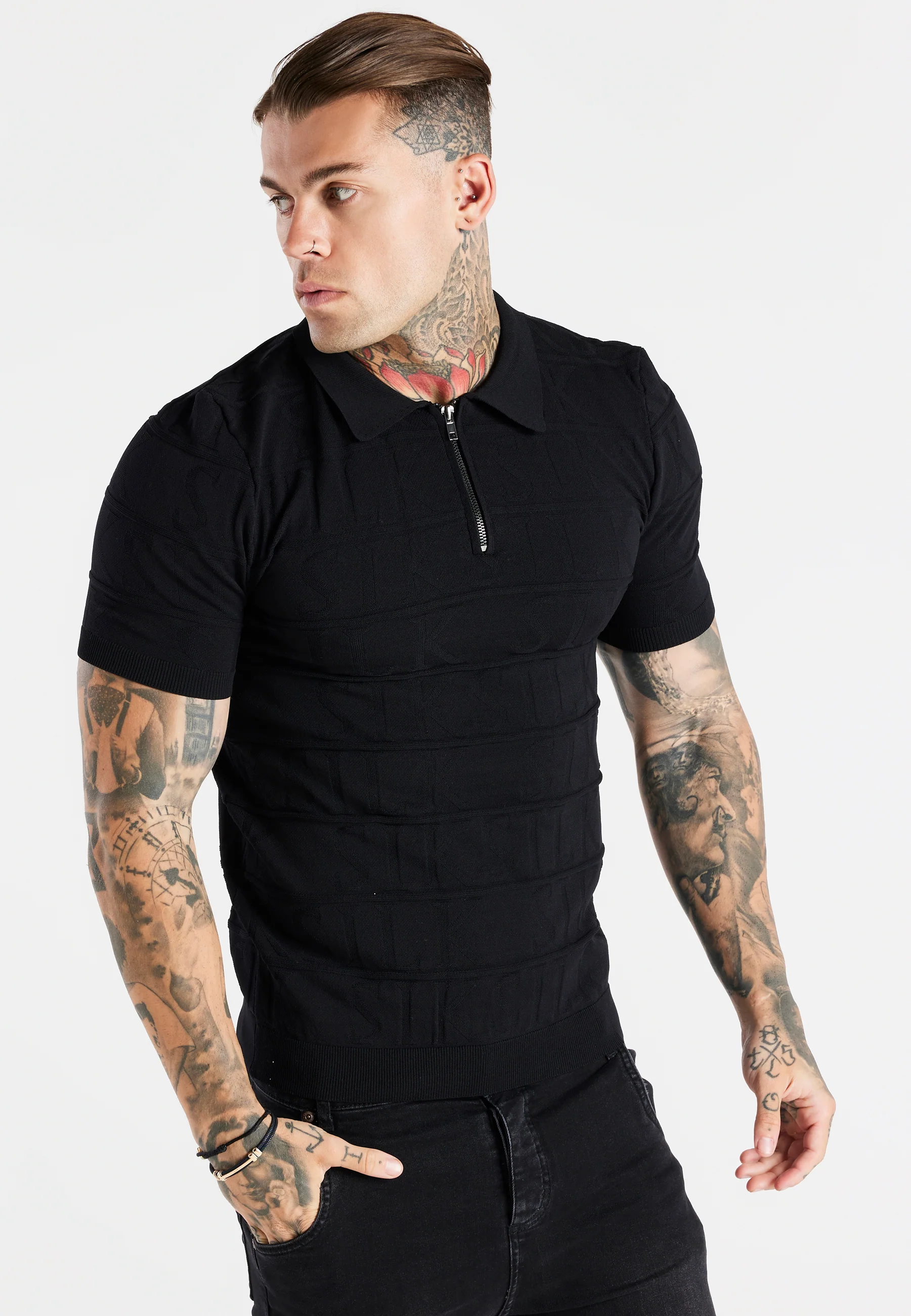 Black Inverse Polo Shirt