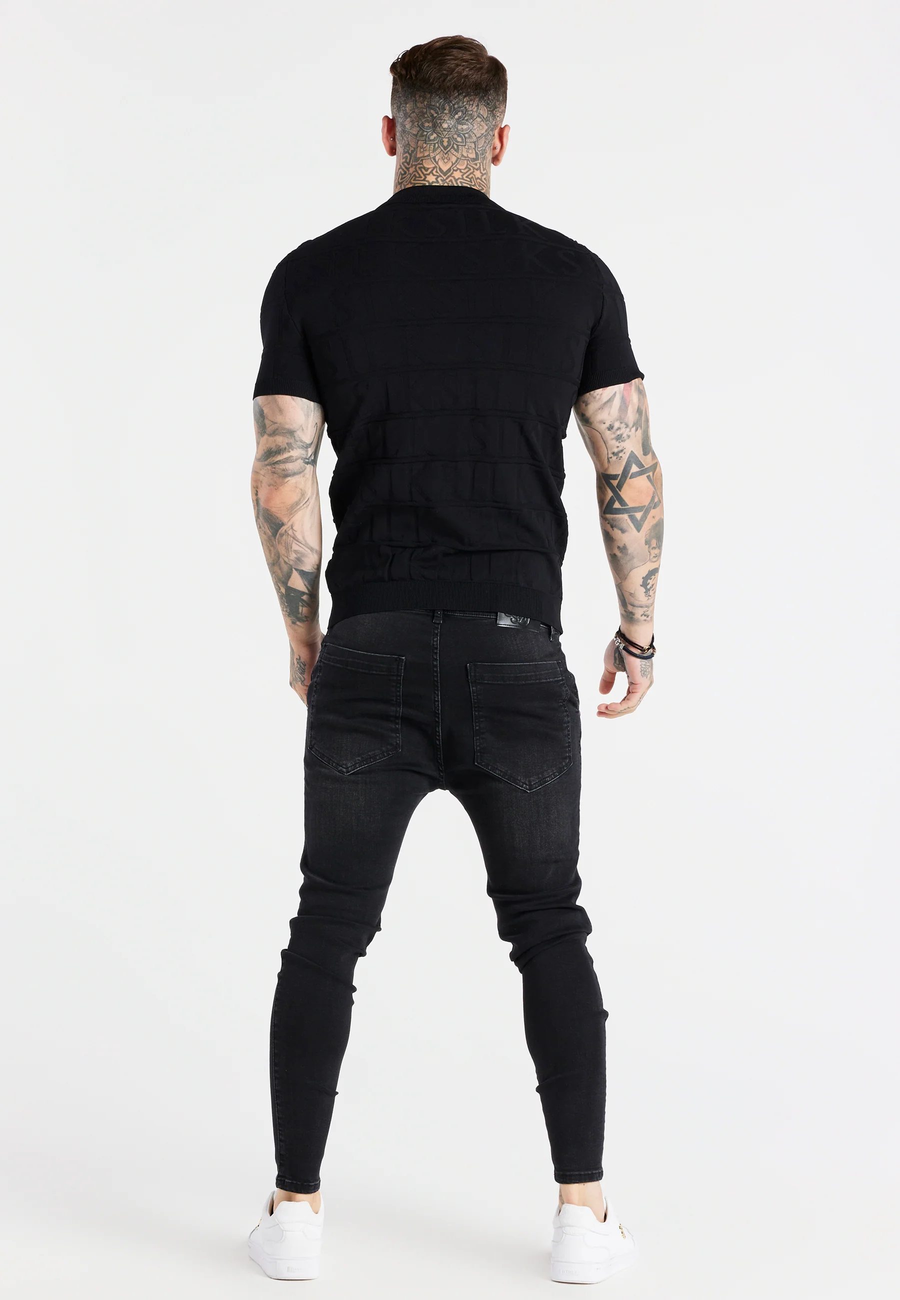 Black Inverse Polo Shirt - Image 5