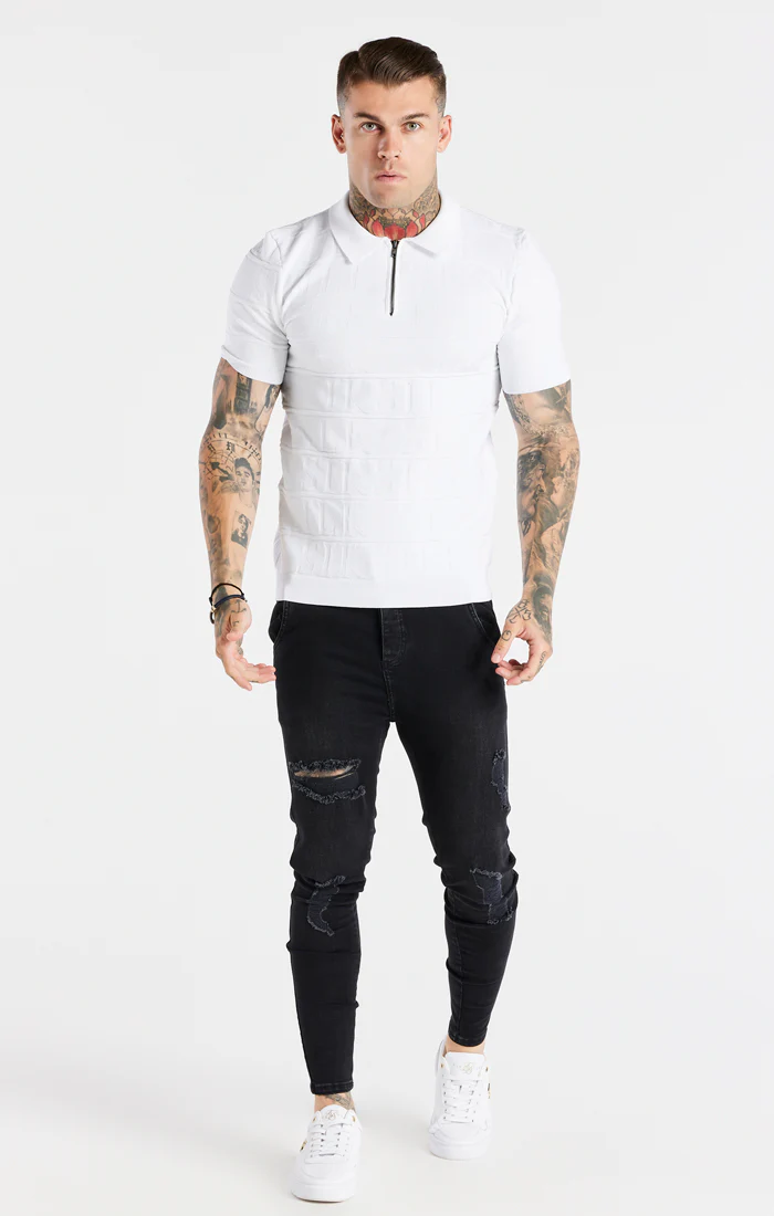 White Inverse Polo Shirt