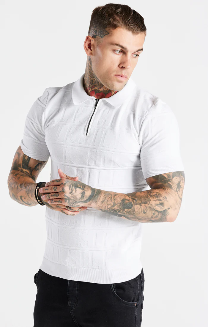 White Inverse Polo Shirt - Image 5