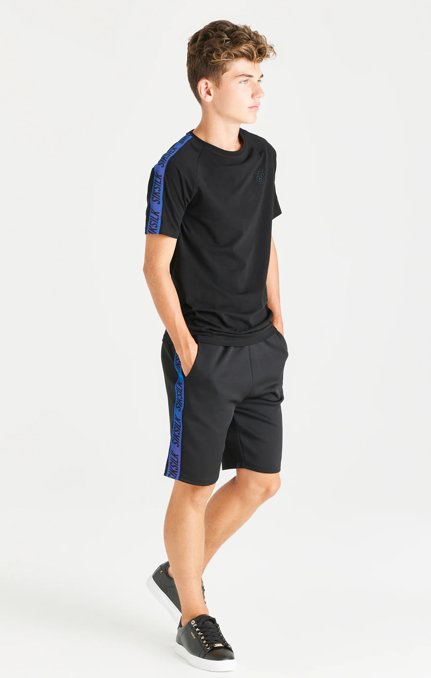 SikSilk Iridescent Shorts - Black - Image 3