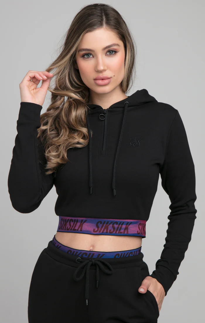 SikSilk Iridescent Track Top - Black