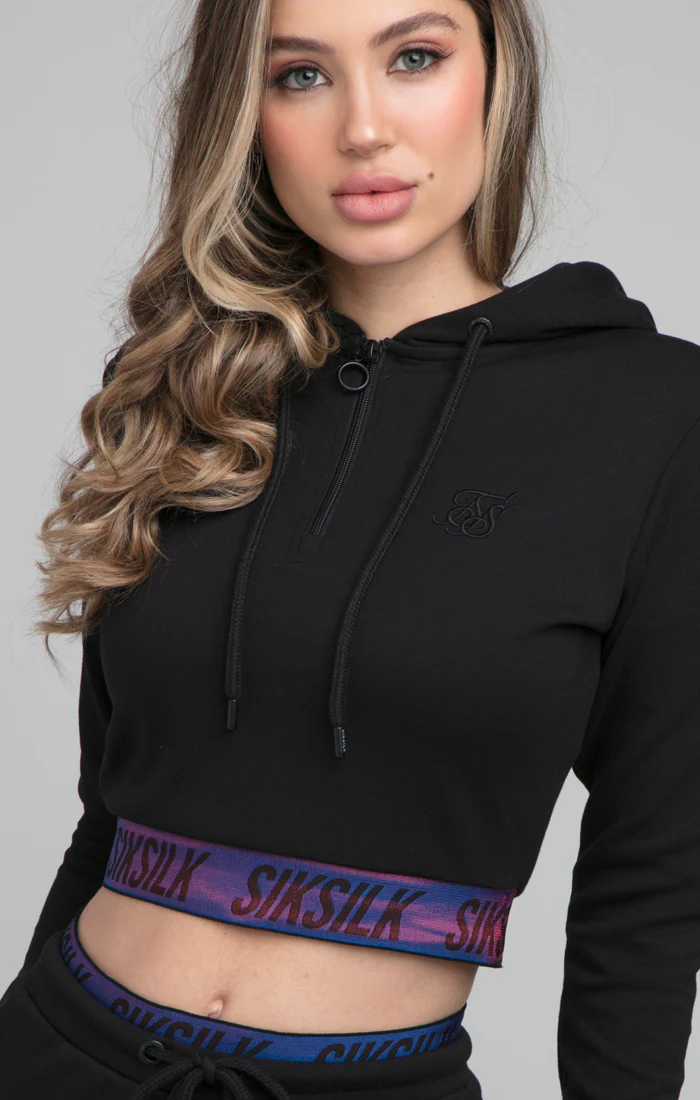 SikSilk Iridescent Track Top - Black - Image 2