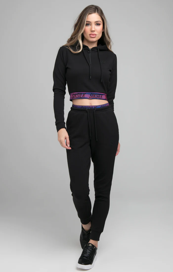 SikSilk Iridescent Track Top - Black - Image 3