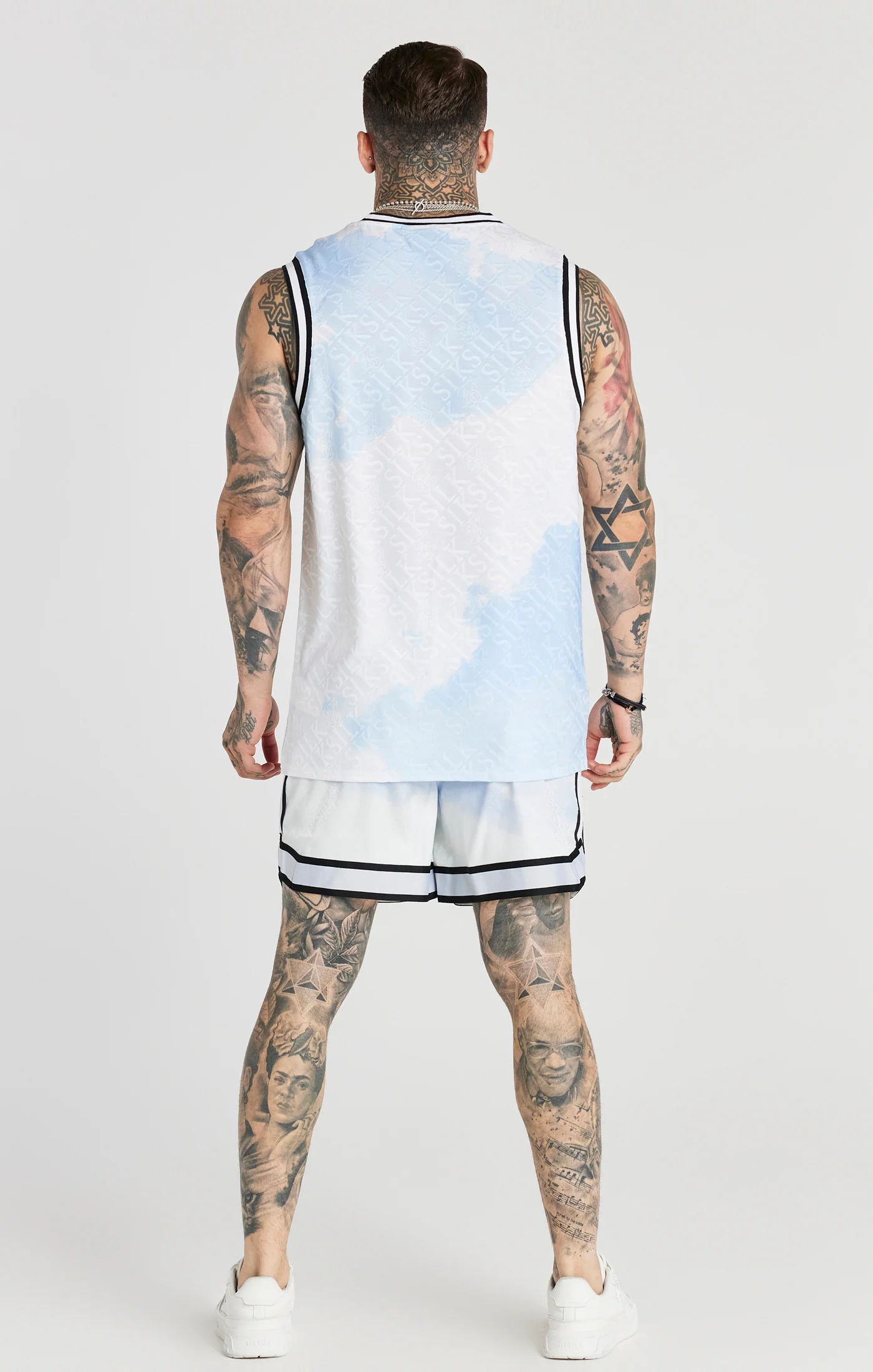 White Jacquard Baseball Vest - Image 5
