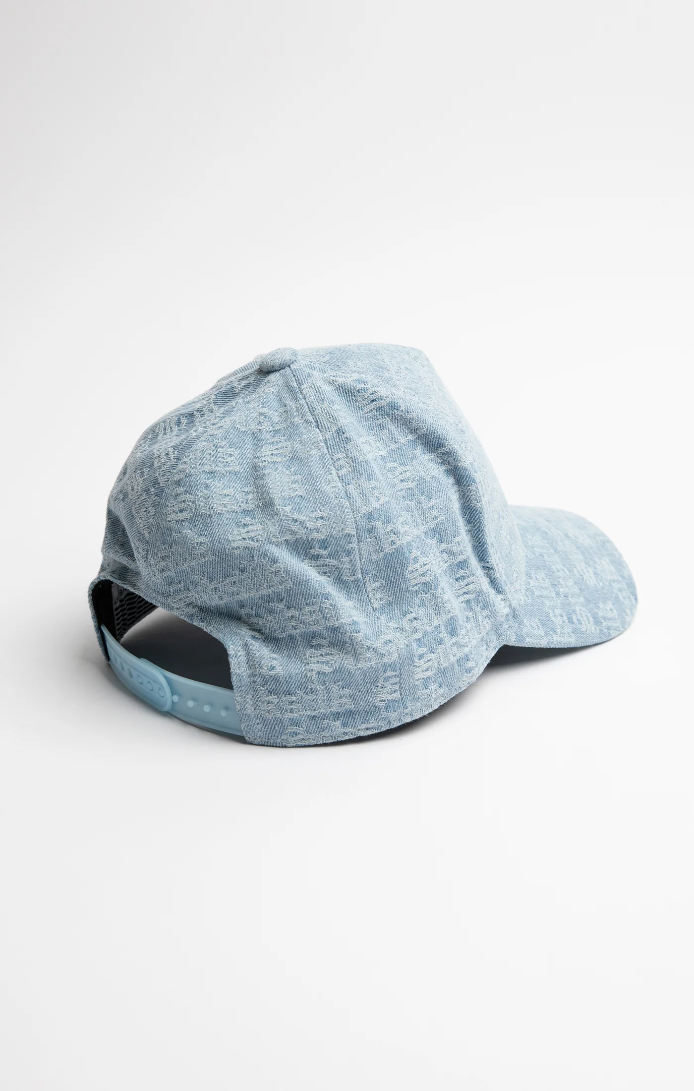 SikSilk Jacquard Denim Trucker Cap - Light Blue - Image 3