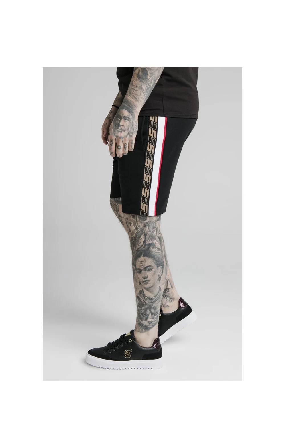 SikSilk Jacquard Retro Shorts - Black - Image 2