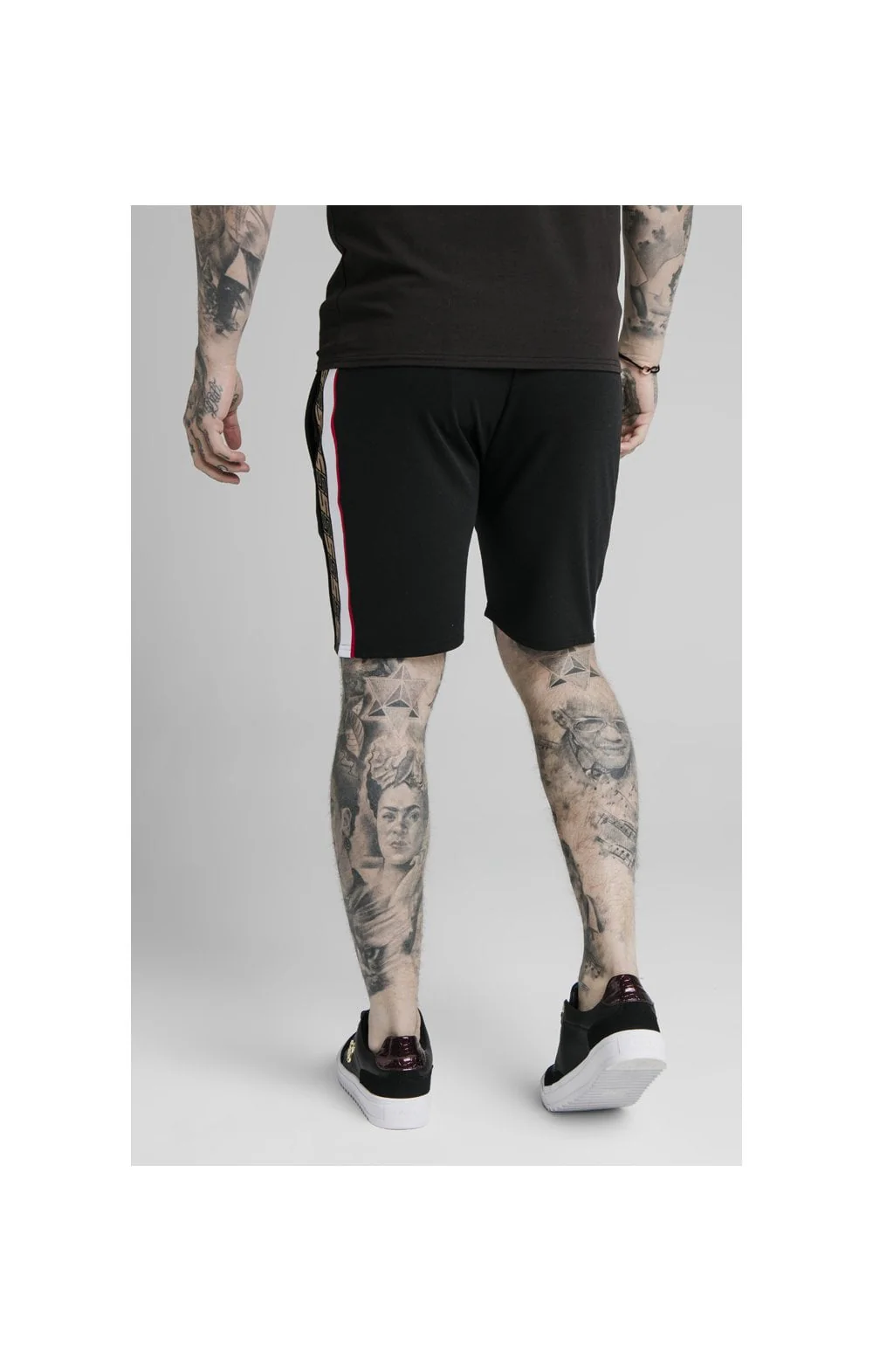 SikSilk Jacquard Retro Shorts - Black - Image 3