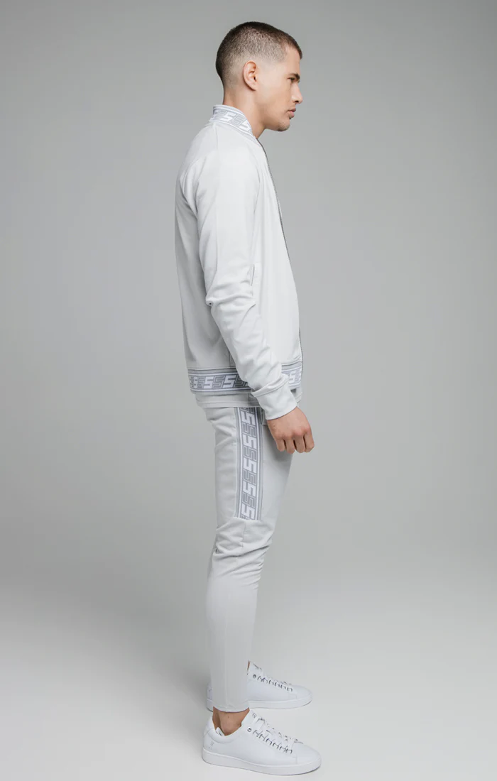 Grey Jacquard Retro Zip Through - Image 3