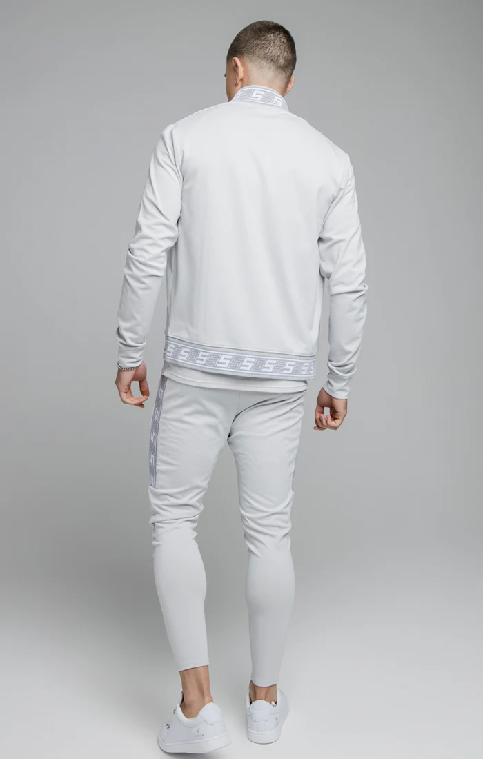 Grey Jacquard Retro Zip Through - Image 4