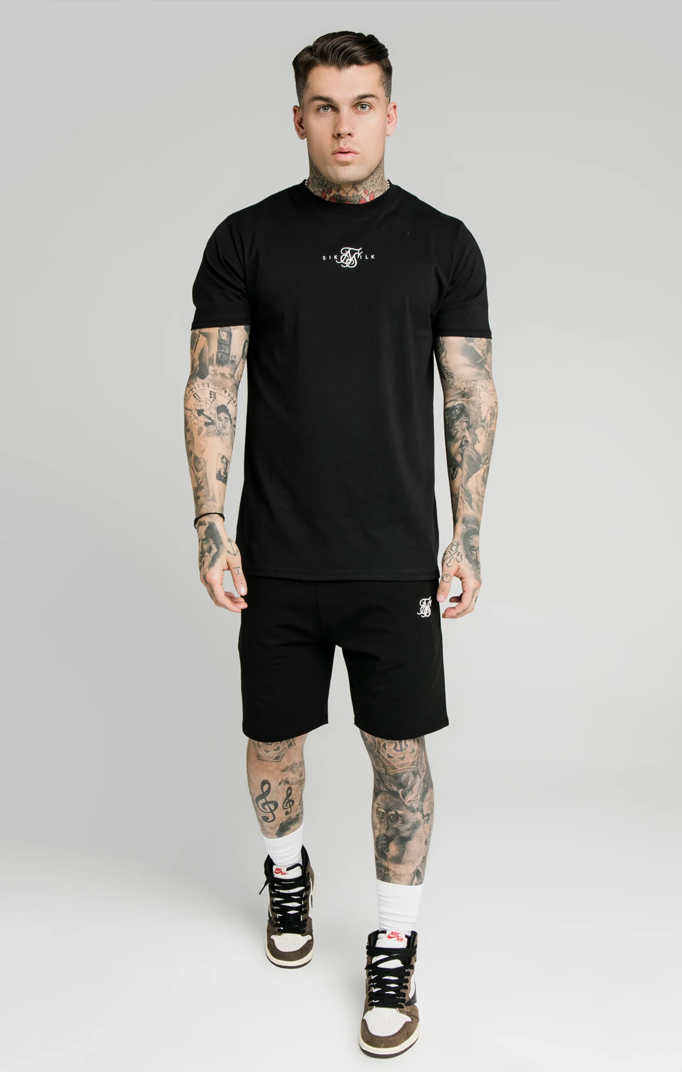 SikSilk Jersey Shorts - Black - Image 3