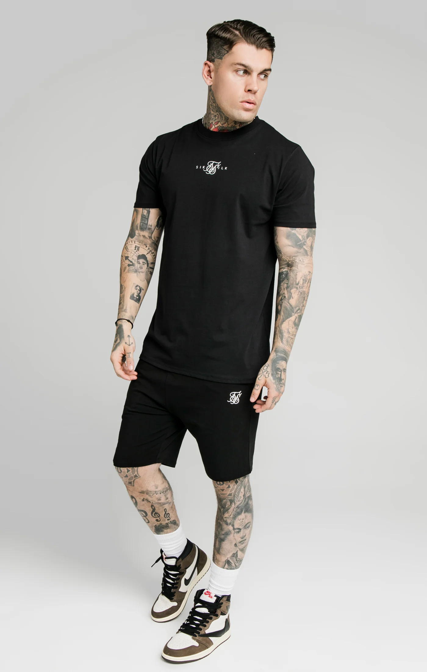 SikSilk Jersey Shorts - Black - Image 4