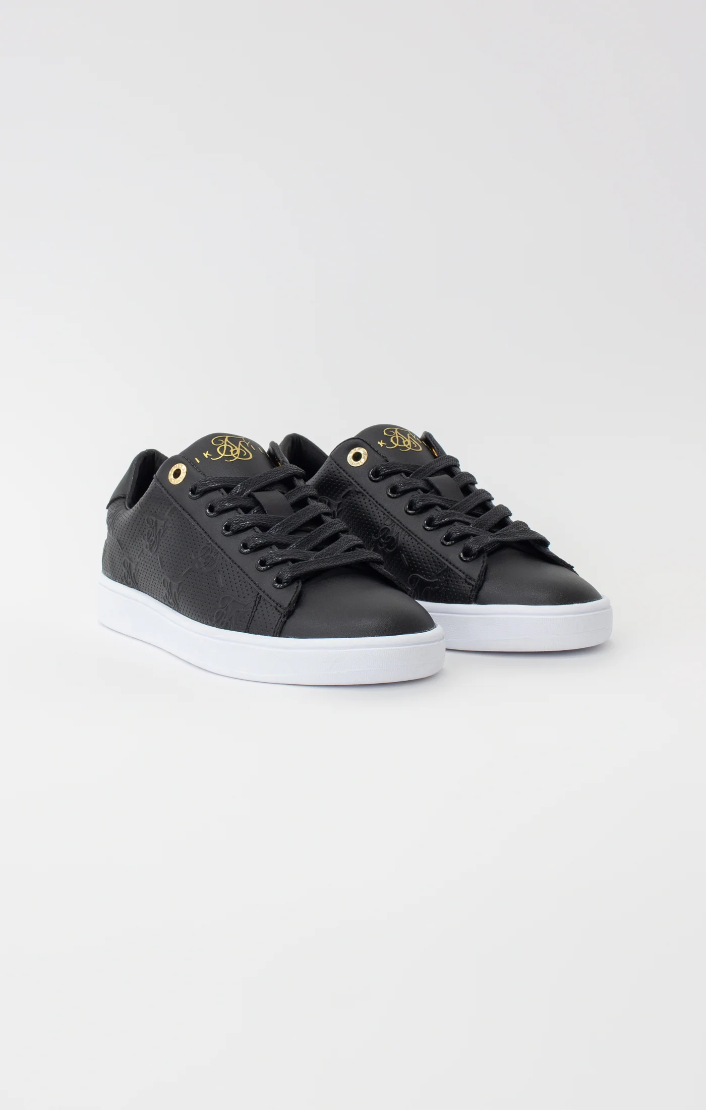 Black Juniors Low-Top Casual Monogram Trainer - Image 4