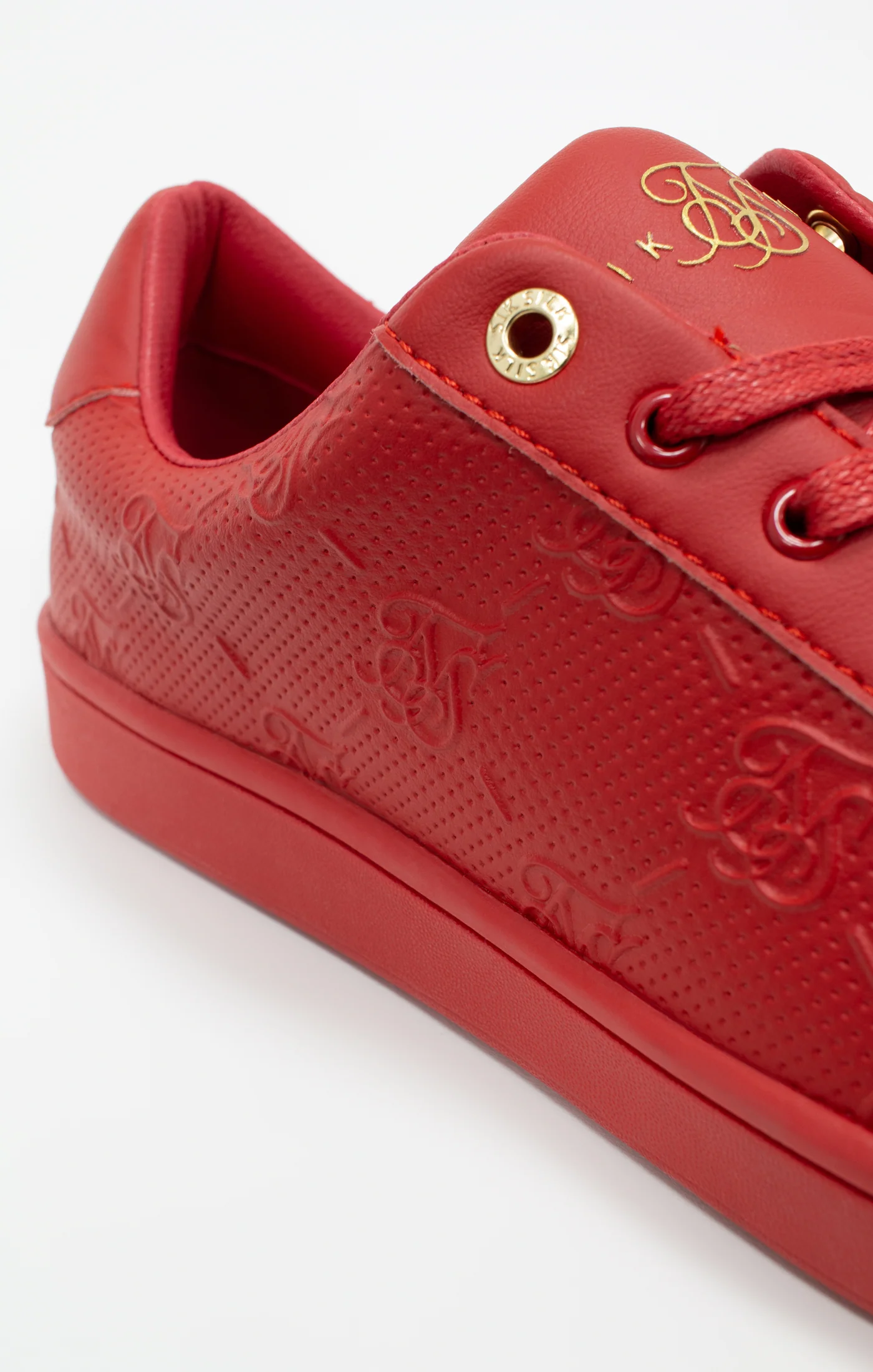 Red Juniors Low-Top Casual Monogram Trainer - Image 5