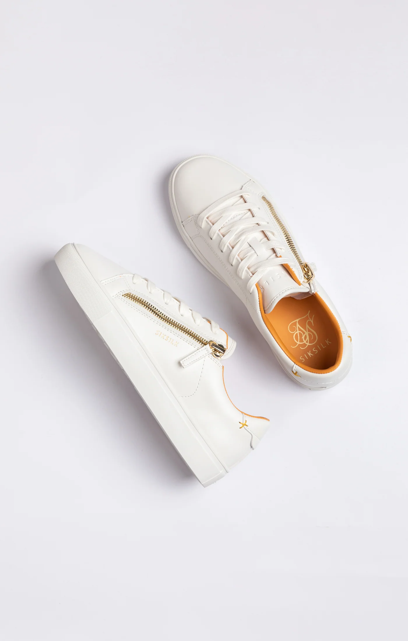 White Classic Trainer With Functional Zip - Image 6
