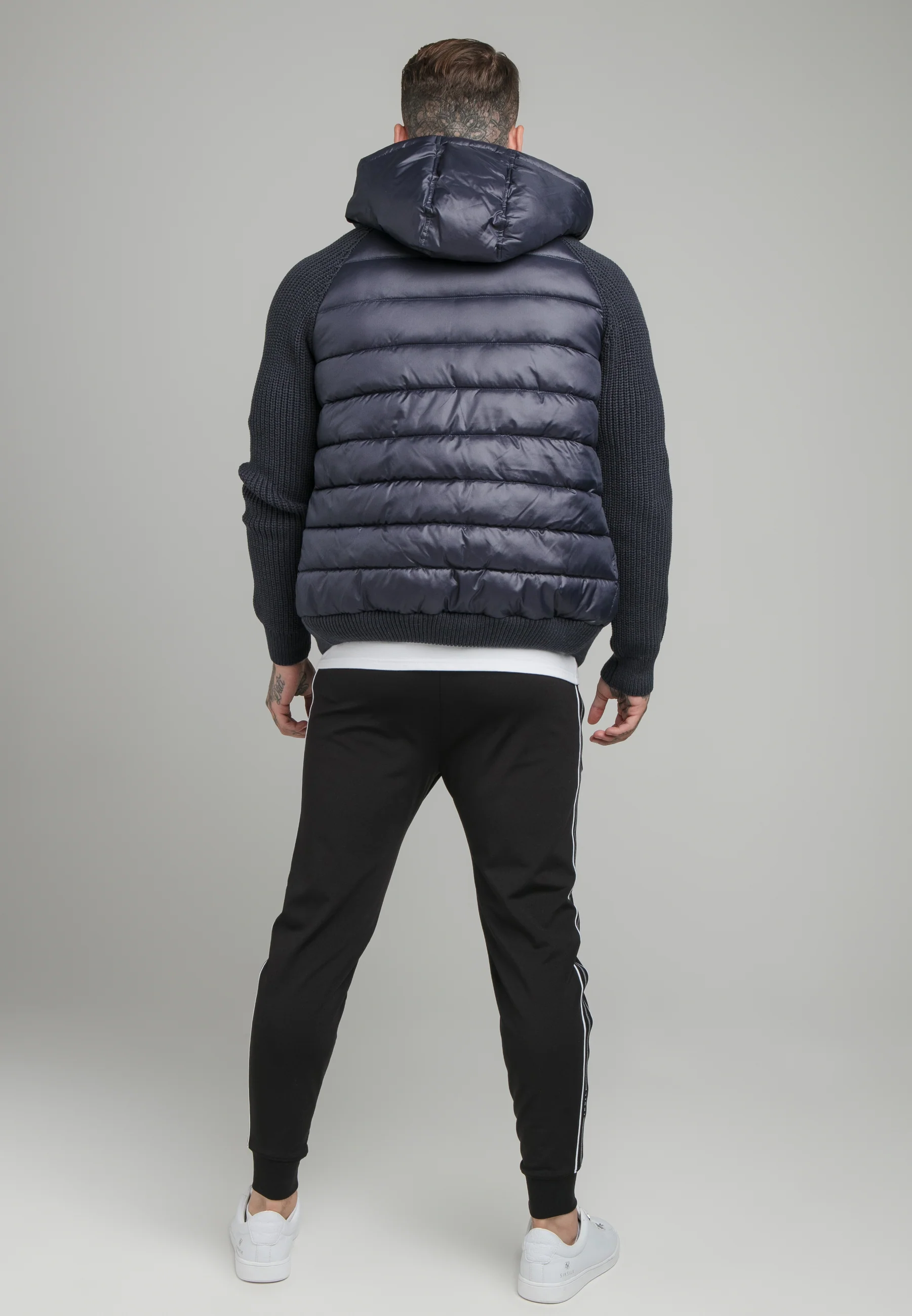 Navy Knit Bubble Jacket - Image 6