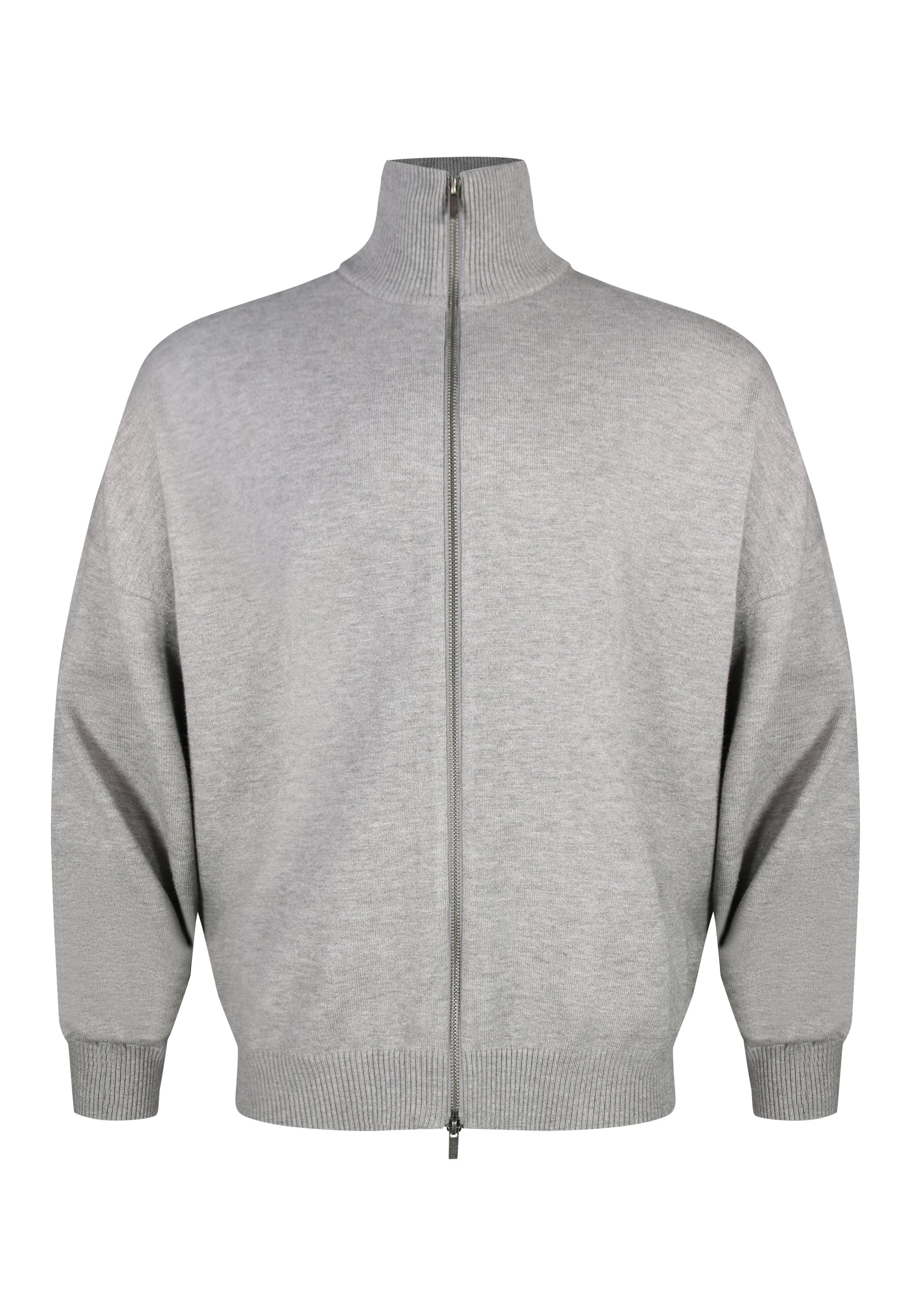 Grey Marl Knitted Cardigan - Image 6