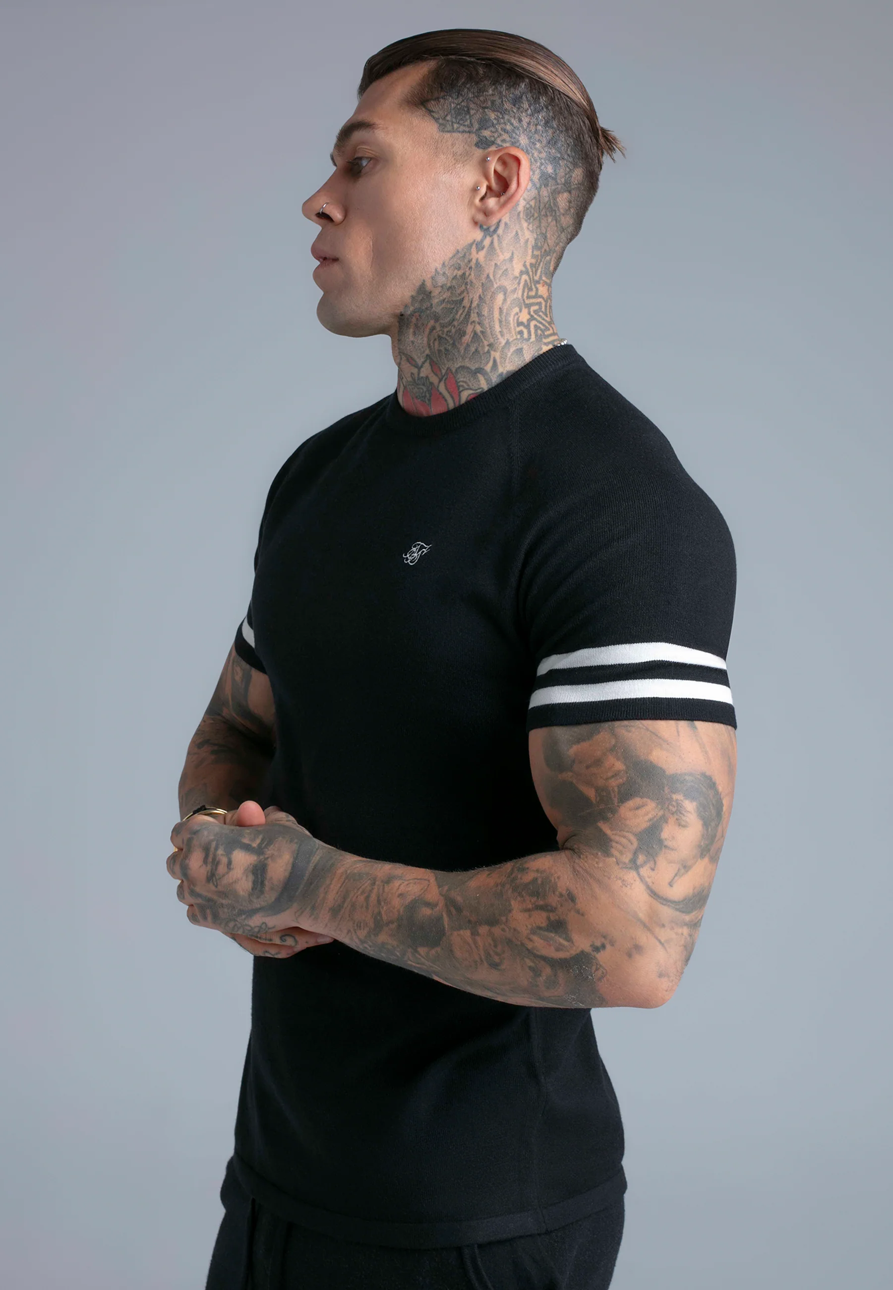 Black Knitted T-Shirt - Image 4