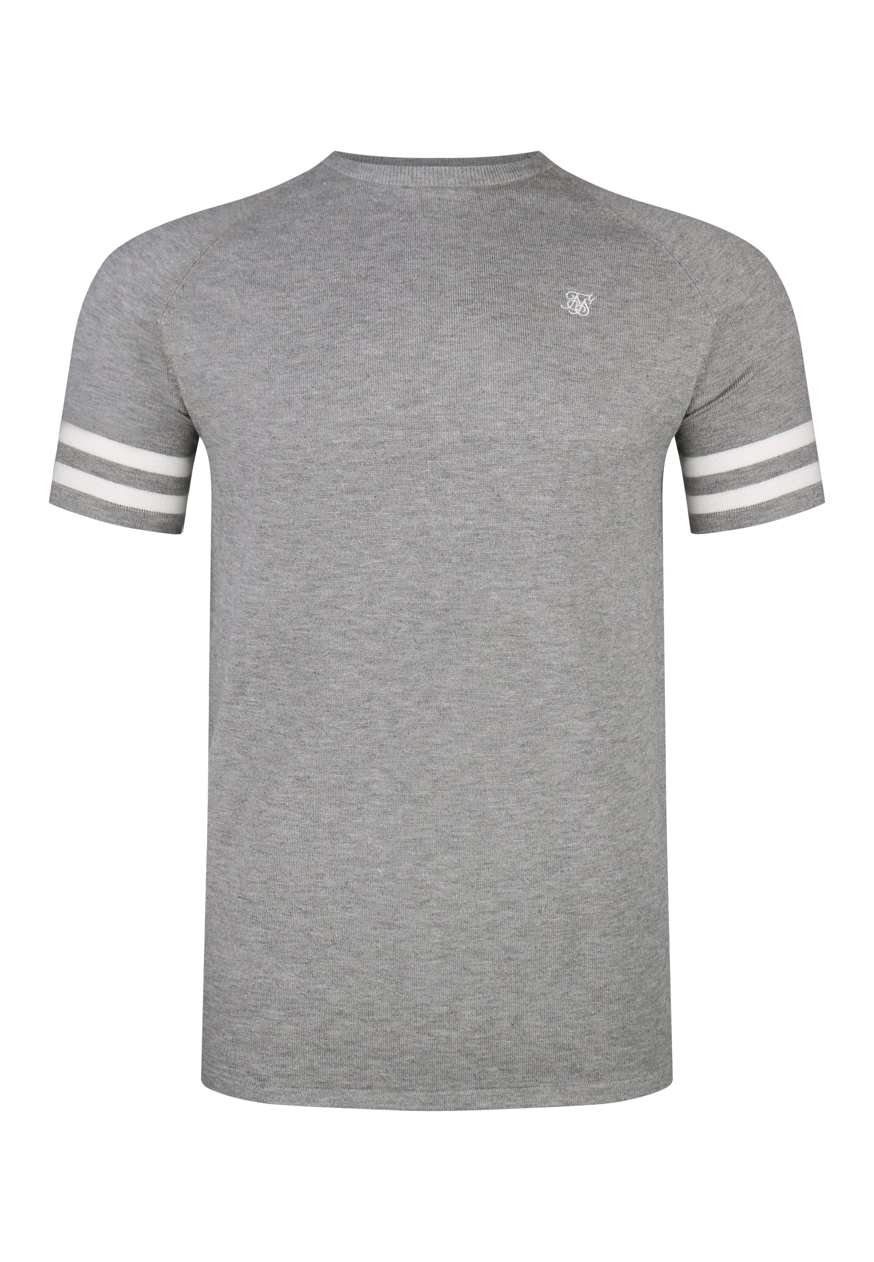 Grey Marl Knitted T-Shirt - Image 6