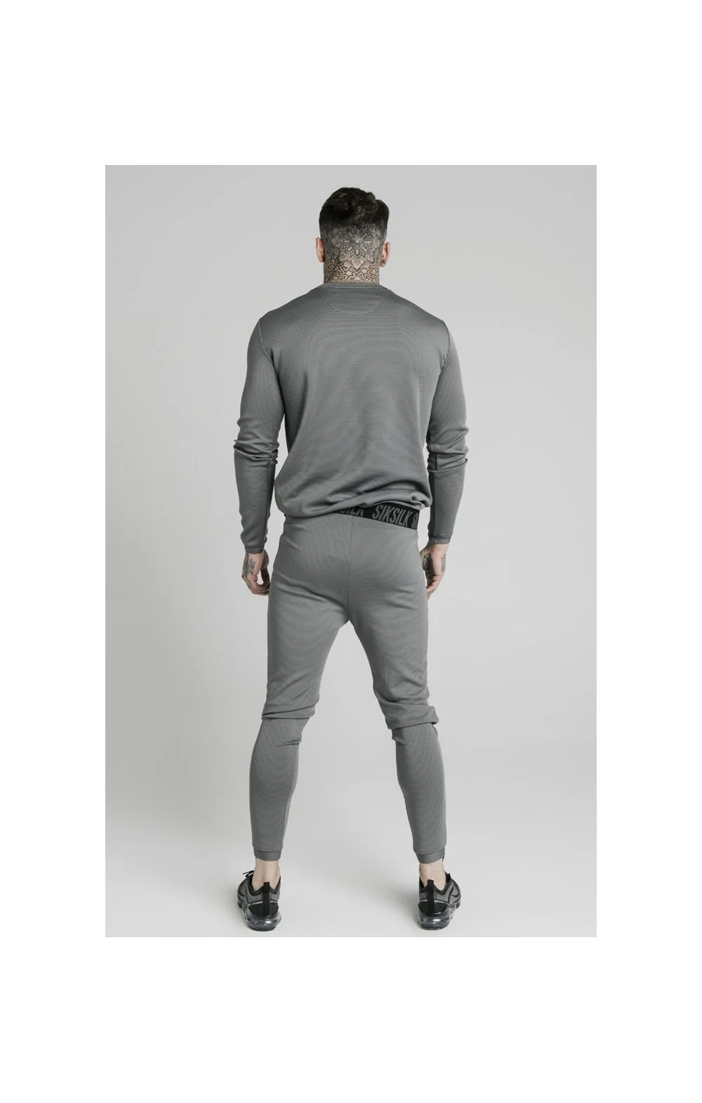 SikSilk L/S Active Crew Sweat - Grey - Image 6