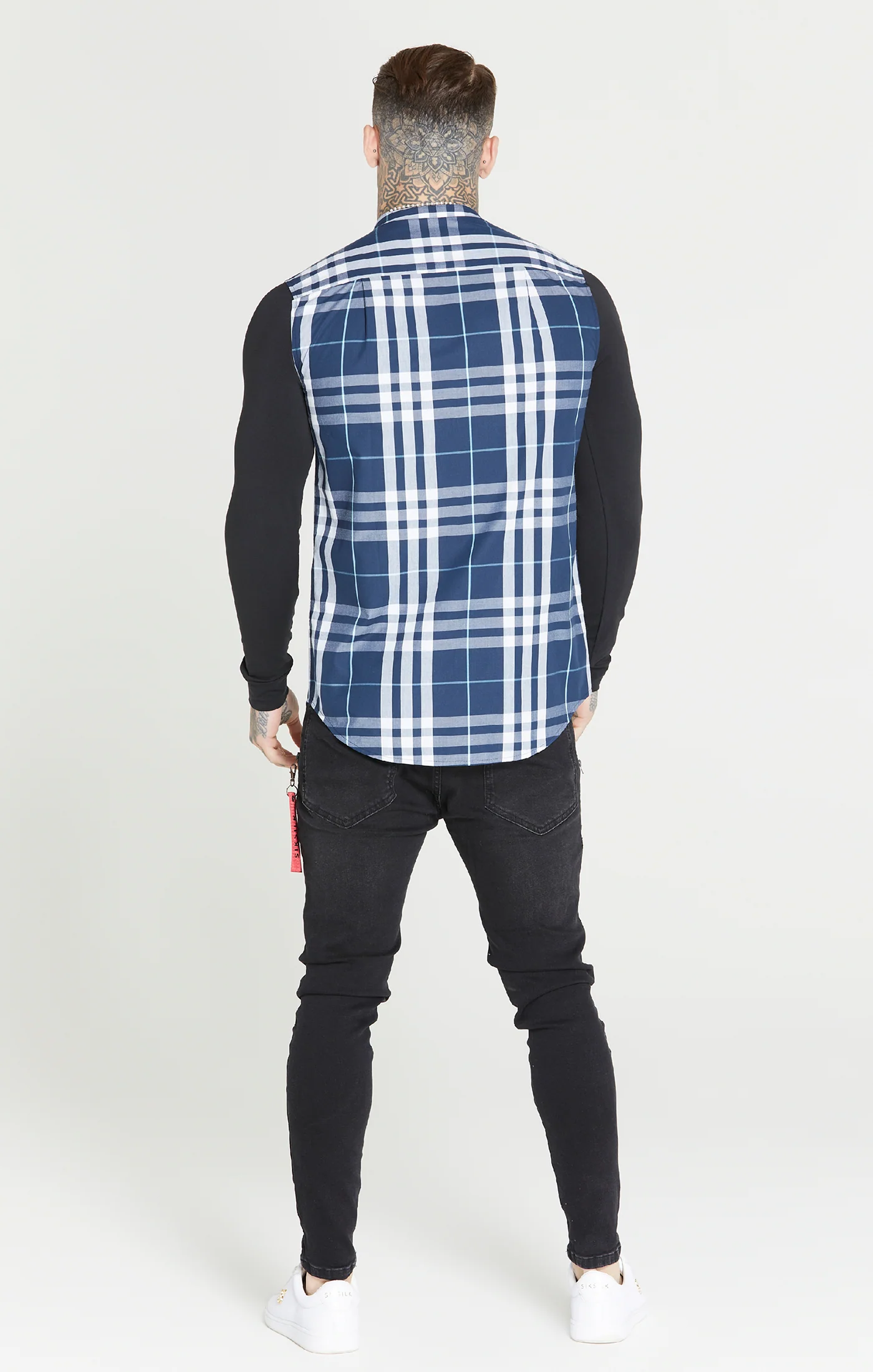 Black Check Grandad Shirt - Image 5