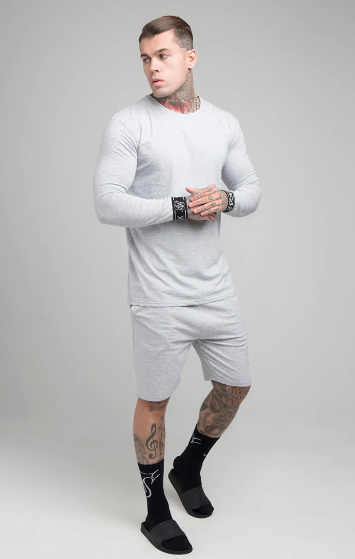 Grey Marl Long Sleeve T-Shirt - Image 5