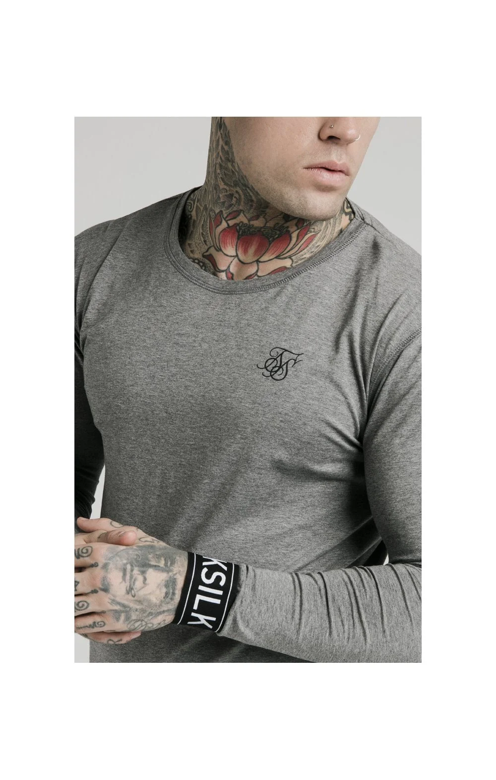 Grey Marl Long Sleeve T-Shirt - Image 2