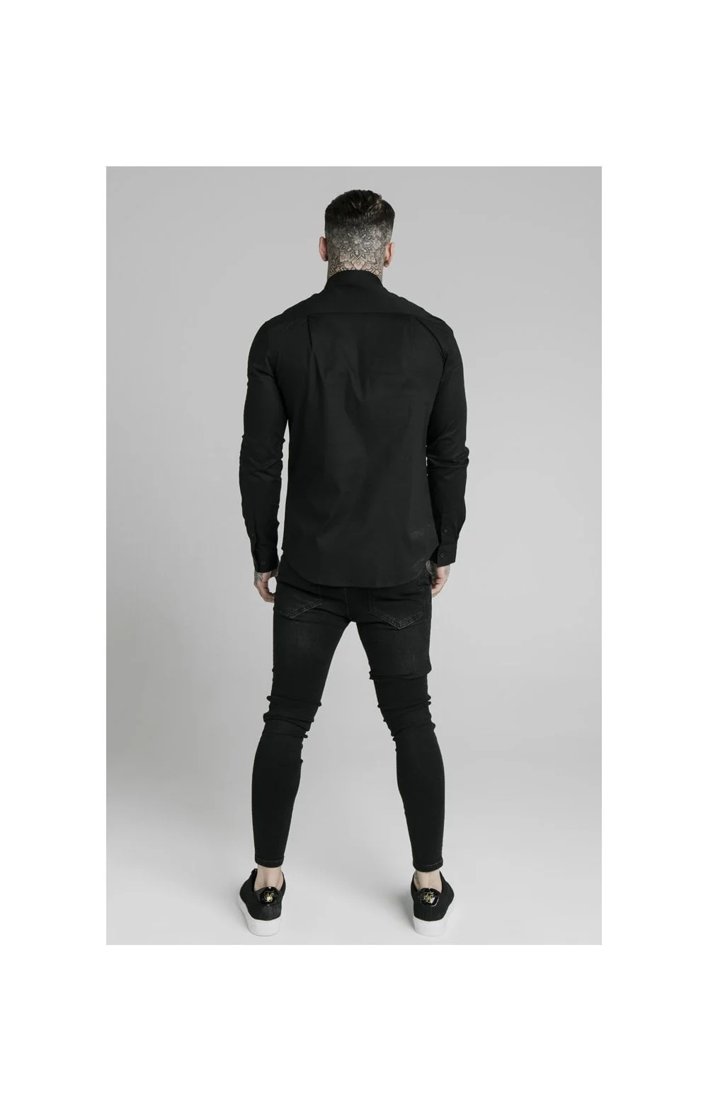 Black Long Sleeve Standard Collar Shirt - Image 5