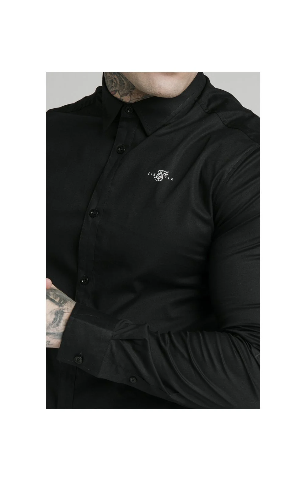 Black Long Sleeve Standard Collar Shirt - Image 6